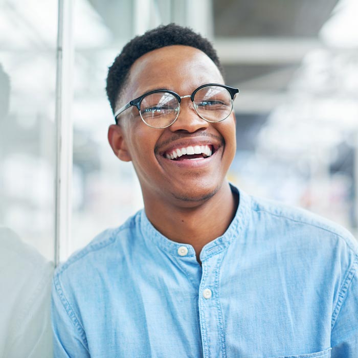 laughing young man