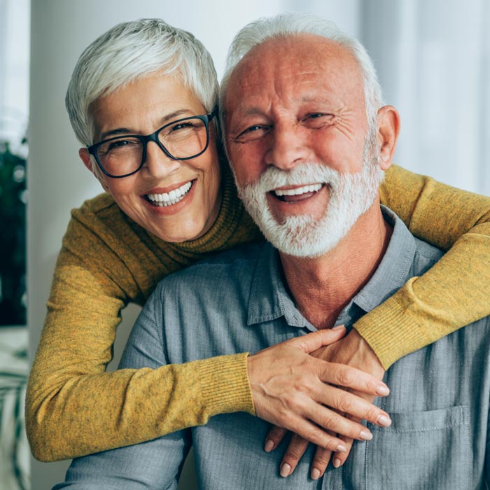 smiling senior couple